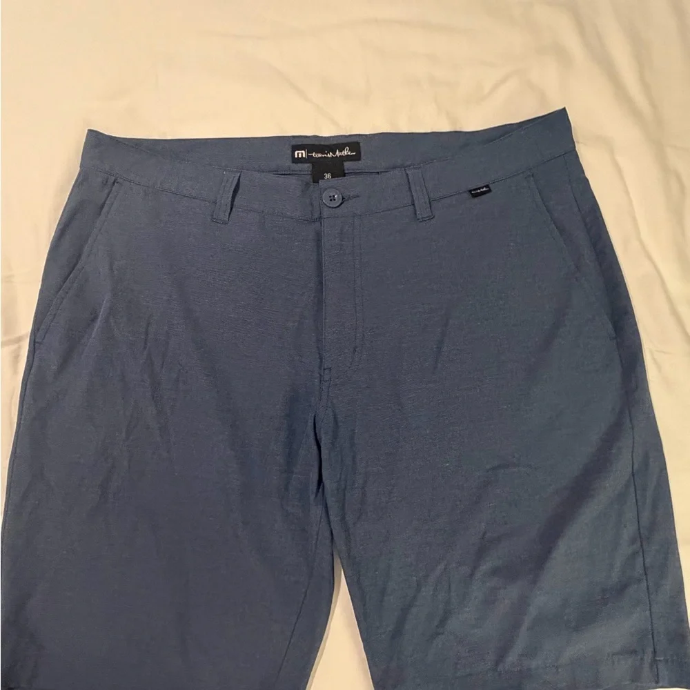 Travis Mathew “Beck” Slate Blue Flat Front Men's Shorts